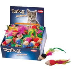 Nobby Igrača mačka tekstilna miška barvna 5cm zaslon 140pcs