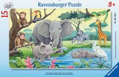 Ravensburger Afriške živali Puzzle 15 kosov