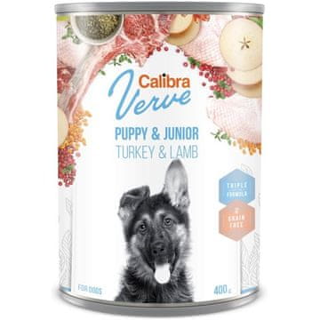 Calibra Dog Verve cons. GF Junior puran in jagnjetina 400 g