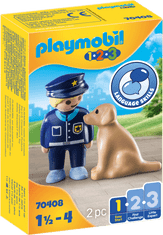 Playmobil PLAYMOBIL 1.2.3 70408 Policist s psom