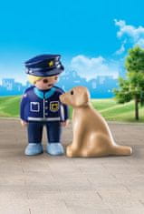 Playmobil PLAYMOBIL 1.2.3 70408 Policist s psom