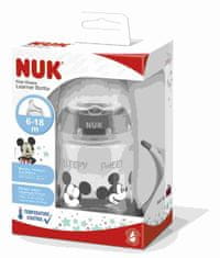 Učna steklenička Disney Mickey z nadzorom temperature 150 ml rdeča