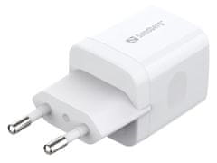 Sandberg Sandbergov napajalnik USB-C PD20W, bel