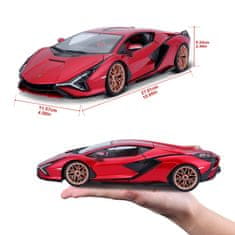 Burago B 1:18 TOP Lamborghini Sian FKP 37 rdeča