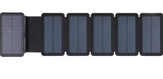 Sandberg Solar 6-Panel Powerbank 20000, solarni polnilec, črna