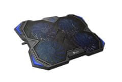 C-Tech Zefyros ntb hladilna podloga (GCP-01B), priložnostno igranje iger, 17,3", modra osvetlitev, nadzor hitrosti