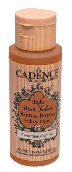 Cadence Style mat barva za tekstil - rjava terakota / 50 ml