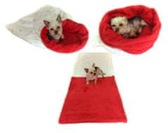 Pasja postelja Marysa 3v1, srčki/rdeča, velikost XL