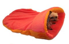 Marysa postelja 2 v 1 z obrobo, oranžna/rožnata, velikost XL