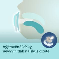 Canpol babies Komplet simetričnih silikonskih dudic Light touch 0-6m Sleepy koala roza