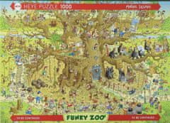 Heye Puzzle Crazy Zoo: Opičja ograda 1000 kosov