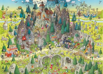 Heye Puzzle Crazy Zoo: Razstava Transilvanije 1000 kosov