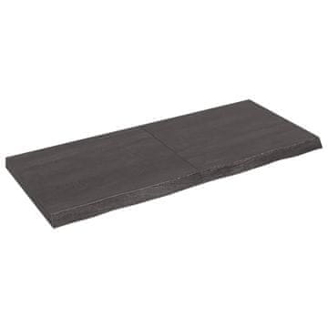 Vidaxl Kopalniški pult temno rjav 140x60x(2-6) cm obdelan trden les