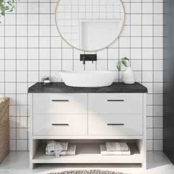 Vidaxl vidaXL Kopalniški pult temno rjave barve 120x60x(2-6) cm masiven les