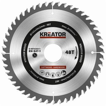 Kreator žagin list KRT020411 za les 165mm, 48T