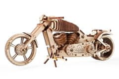 UGEARS 3D lesena mehanska sestavljanka VM-02 Motorno kolo (chopper)