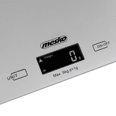 Mesko Tehtnica kuhinjska digitalna MS 3145, steklo, LCD, 5kg