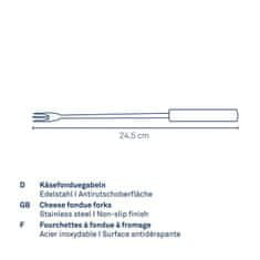 Kela Komplet vilic za Fondue MEYRIN iz nerjavečega jekla / silikona, siva 24,5cm KL-16581 -