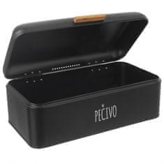 Orion Škatla za kruh BLACK 42x24x16,5 cm 153682