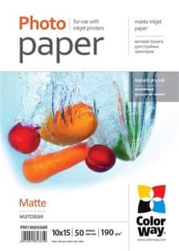 ColorWay Fotopapir / mat 190g/m2, 10x15/ 50 kosov