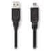 USB 2.0 kabel USB/ USB-A vtič - Hirose Mini 4-pinski vtič/ črn/ 2 m