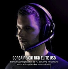 Corsair Void ELITE RGB Carbon gaming slušalke
