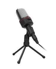C-Tech MIC-02, 3,5-palčni stereo priključek, 2,5 m namizni mikrofon