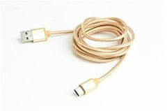 Kabel USB 3.0 AM do Type-C (AM/CM), 1,8 m, pleten, zlat, blister