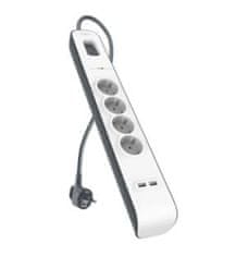 Belkin SurgeStrip preklopna zaščita,4 vtičnice,525J,2USB