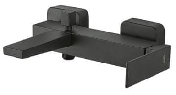 SAPHO LATUS Črna Mat Kvadratna Stenska Kopalna Armatura SPECTRE