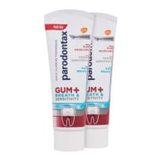 Parodontax Gum+ Breath & Sensitivity Whitening Duo Set zobna pasta 2 x 75 ml