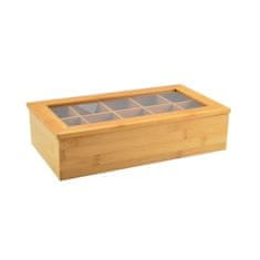 Lesena škatla za čaj 10 predelkov PERFECT