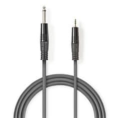 Nedis COTH23205GY15 - stereo zvočni kabel | 6,35 mm vtič - 3,5 mm vtič | 1,5 m | siva