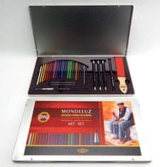 Koh-i-Noor MONDELUZ akvarelne barvice, 24 kosov v pločevinasti škatlici