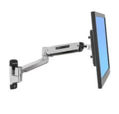 Ergotron LX Sit-Stand Wall Mount LCD Arm, poliran - prilagodljiv stenski nosilec za monitorje do 42"