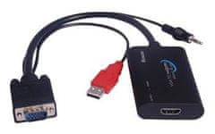 PremiumCord Elektronski pretvornik VGA+audio v HDMI