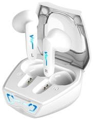 Genius HS-M920BT, slušalke, brezžične, v ušesih, mikrofon, 4 ure, osvetlitev LED, Bluetooth, USB-C, bela