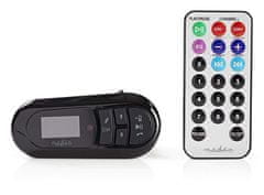 Nedis Avtomobilski FM-oddajnik / prostoročno klicanje/ 0,4"/ LCD-zaslon/ Bluetooth 4.2/ 12-24 V DC/ 0,5 A/ USB/ črn