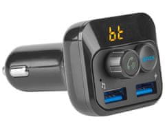 Nedis Avtomobilski FM-oddajnik / prostoročno klicanje/ 1,0"/ zaslon LED/ Bluetooth 5.0/ 12-24 V DC/ 2,4 A/ 2x USB/ črn