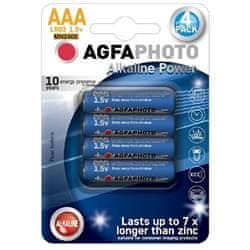 Agfaphoto Power alkalna baterija 1,5 V, LR03/AAA, blister, 4 kosi