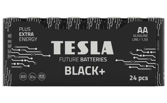 TESLA BLACK+ alkalne baterije AA (LR06, svinčnik, folija) 24 kosov