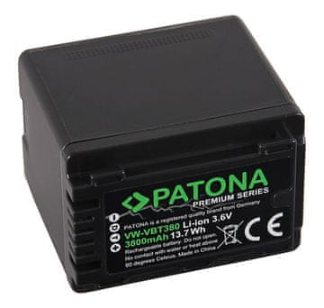 PATONA baterija za digitalni fotoaparat Panasonic VW-VBT380 3800mAh Li-Ion Premium