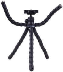 Doerr OCTOPUS stativ za bloganje (15-28,5 cm, 414 g, največ 2 kg, krogelna glava, 5 fleksibilnih rok, črn)