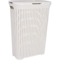 Curver Plastični koš za perilo RATTAN 40l 45x27x62cm krem