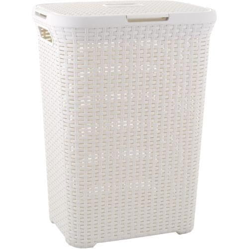 Curver Plastični koš za perilo RATTAN 60l 45x34x62cm krem