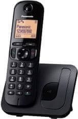 Panasonic KX-TGC210FXB, brezžični telefon, črn