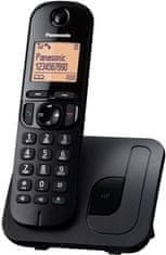 Panasonic KX-TGC210FXB, brezžični telefon, črn