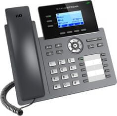 Grandstream GRP2604P telefon SIP, 2,48" LCD zaslon z osvetlitvijo, 6 računov SIP, 10BLF tl., 2x1Gbit vrata, PoE