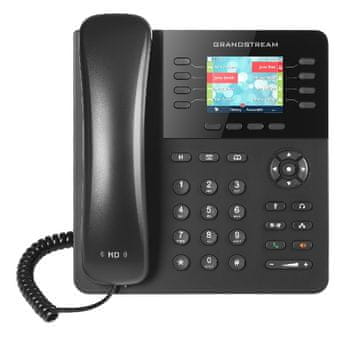 Grandstream GXP2135, 2,8" TFT zaslon, 4 računi SIP, 8 protokolov, 32 digitalnih BLF, BT, dvojna vrata Gbit