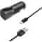FIXED Nab+USB-C kabel, 2xUSB, 15W, črn